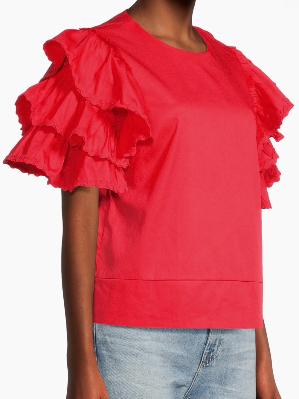 Harshman Juliette Tiered Cotton Blouse XS